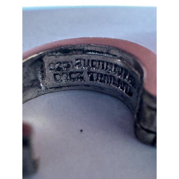 Estate Sterling Silver 925 Pave Heart Pendant No Chain, 18.3g Thailand Made - Picture 5 of 8